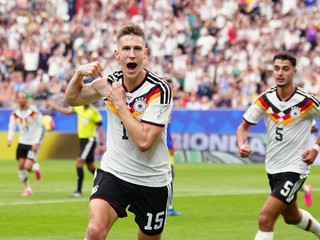 Nico Schlotterbeck oslavuje gól v zápase Nemecka s Curacaom na MS vo futbale 2026