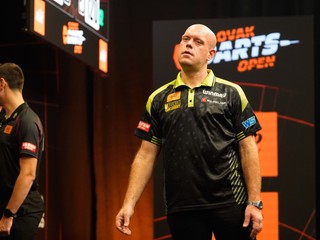Michael van Gerwen počas tretieho hracieho dňa Slovak Darts Open 2026.