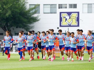 Futbalisti Japonska počas tréningu pred MS 2026