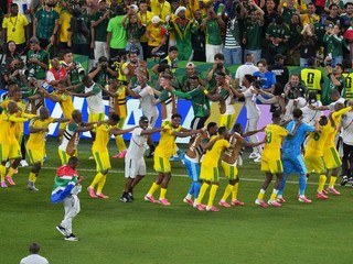 Južná Afrika oslavuje postup z A-skupiny. 