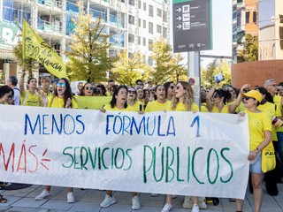 Aktivisti protestovali proti VC Španielska
