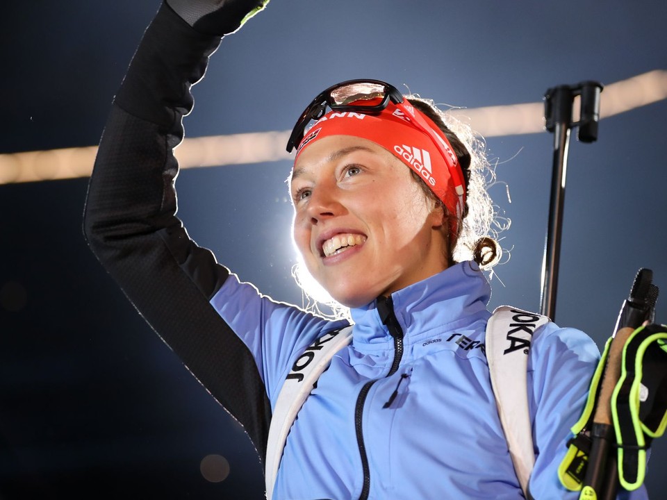 Nemecká biatlonistka Laura Dahlmeierová.