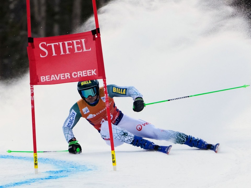 Andreas Žampa počas obrovského slalomu v americkom Beaver Creeku.