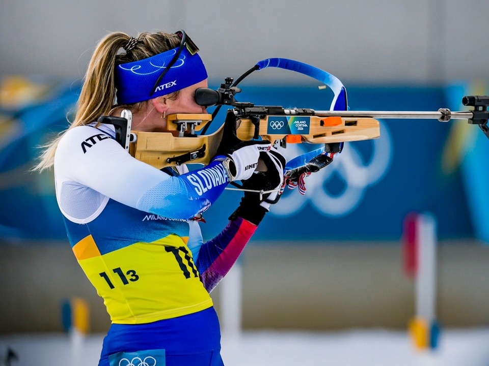 Slovenská biatlonistka Paulína Bátovská Fialková počas ZOH 2026. 