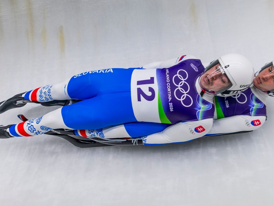 Slovenskí reprezentanti v sánkovaní Christián Bosman a Bruno Mick