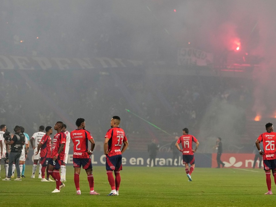Momentka zo zápasu Independiente Medellin - Flamengo v Pohári osloboditeľov 2026.