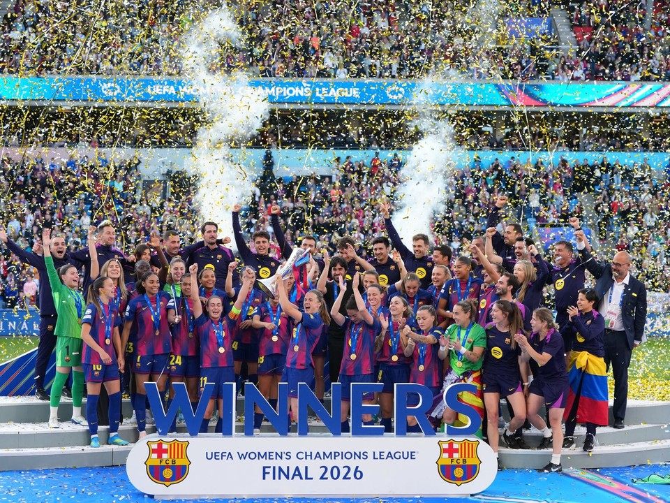Barcelona oslavuje titul v Lige majstrov žien. 