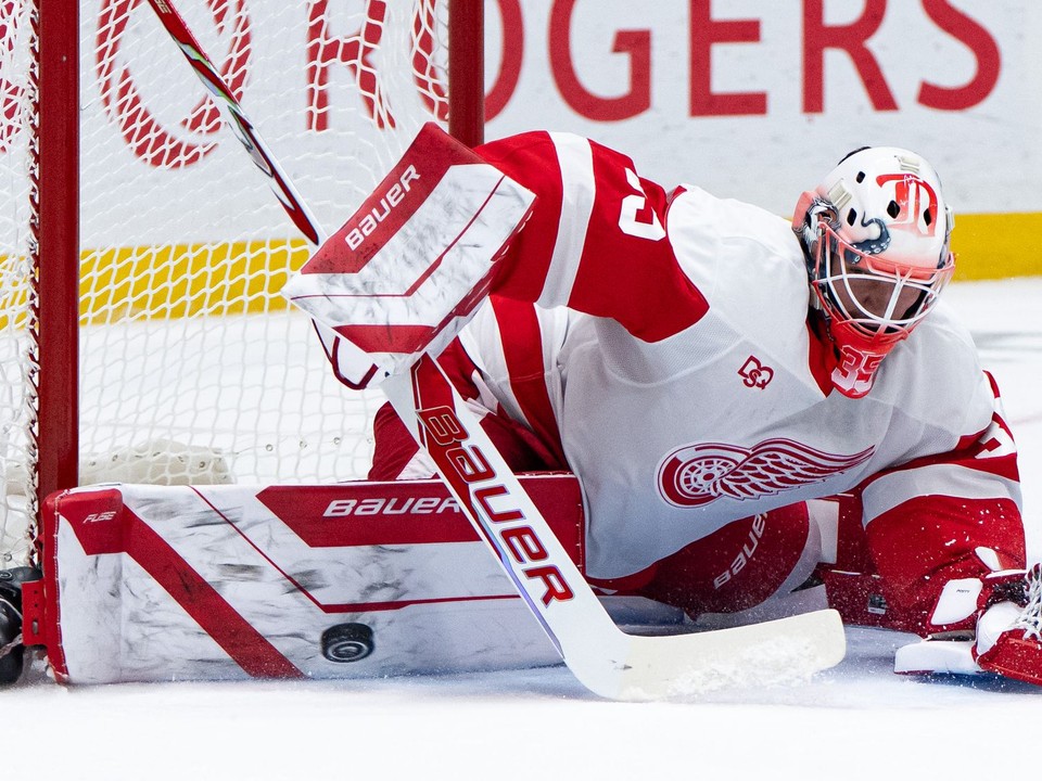 Michal Postava debutoval v NHL v drese Detroitu Red Wings. 