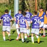 Prvý gól šlágra dal najlepší strelec súťaže Adam Bachan (s číslom 10).