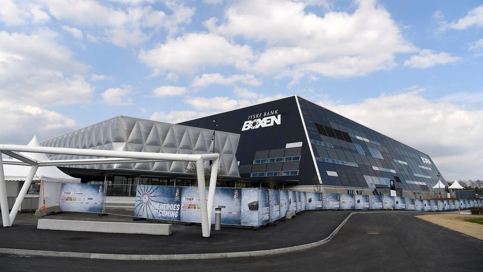 Štadión MS v hokeji 2025 - Jyske Bank Boxen v Herningu.