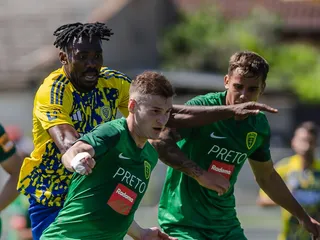 Momentka z prípravného zápasu FC Zlín - MŠK Žilina.