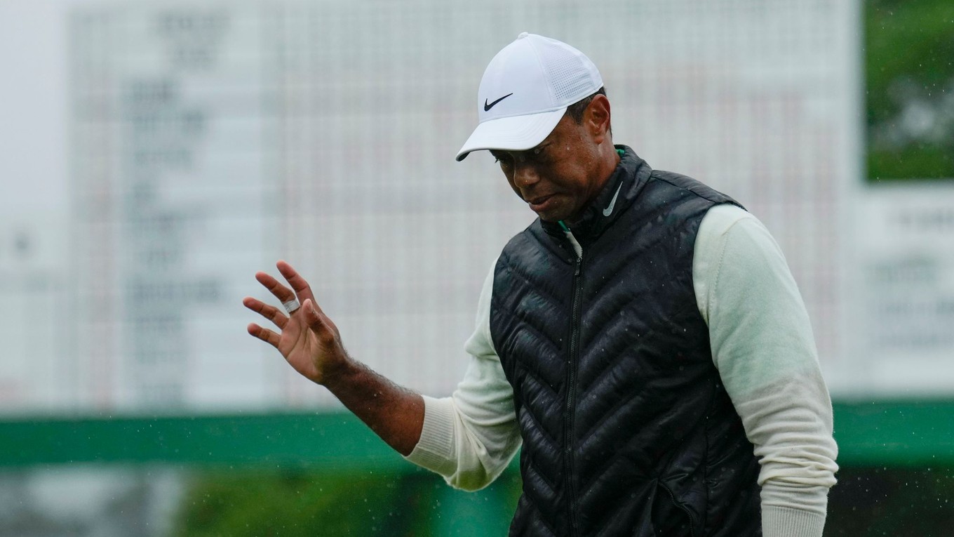 Tiger Woods počas turnaja Masters v Auguste.