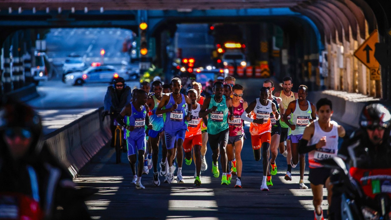 Bežci počas Newyorského maratónu.