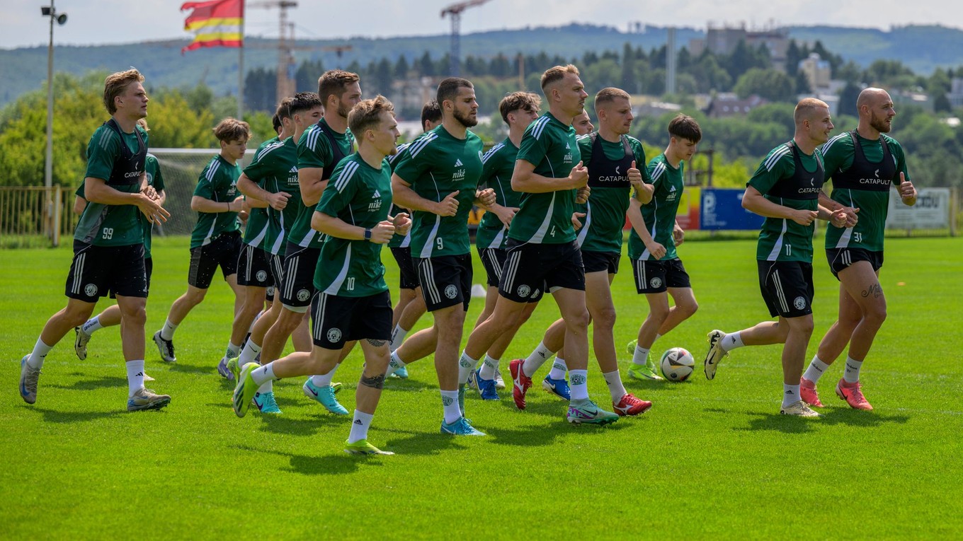 Futbalisti FC Tatran Prešov počas prípravy na novú sezónu.