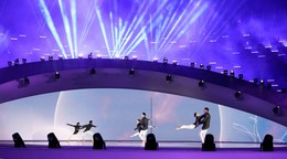 Performers participate in the closing ceremony of the 2026 Winter Olympics, in Verona, Italy, Sunday, Feb. 22, 2026. (AP Photo/Natacha Pisarenko)

- 2026 Winter Olympic Games;Winter Olympic games;Olympic games;Sports;Events;XXV Olympiad;Olympics 2026;Milan Cortina Olympics;Winter Olympics 2026;Milan Cortina Winter Olympics;2026 Milan Cortina Olympic Games;Olympics;Winter Games