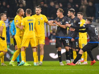 Momentka zo zápasu Rumunsko - Kosovo