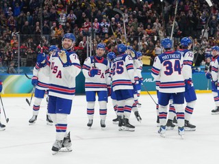 Americkí hokejisti počas ZOH 2026.