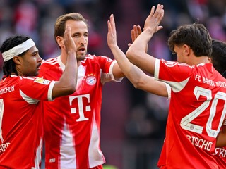Hráči Bayernu sa tešia z gólu