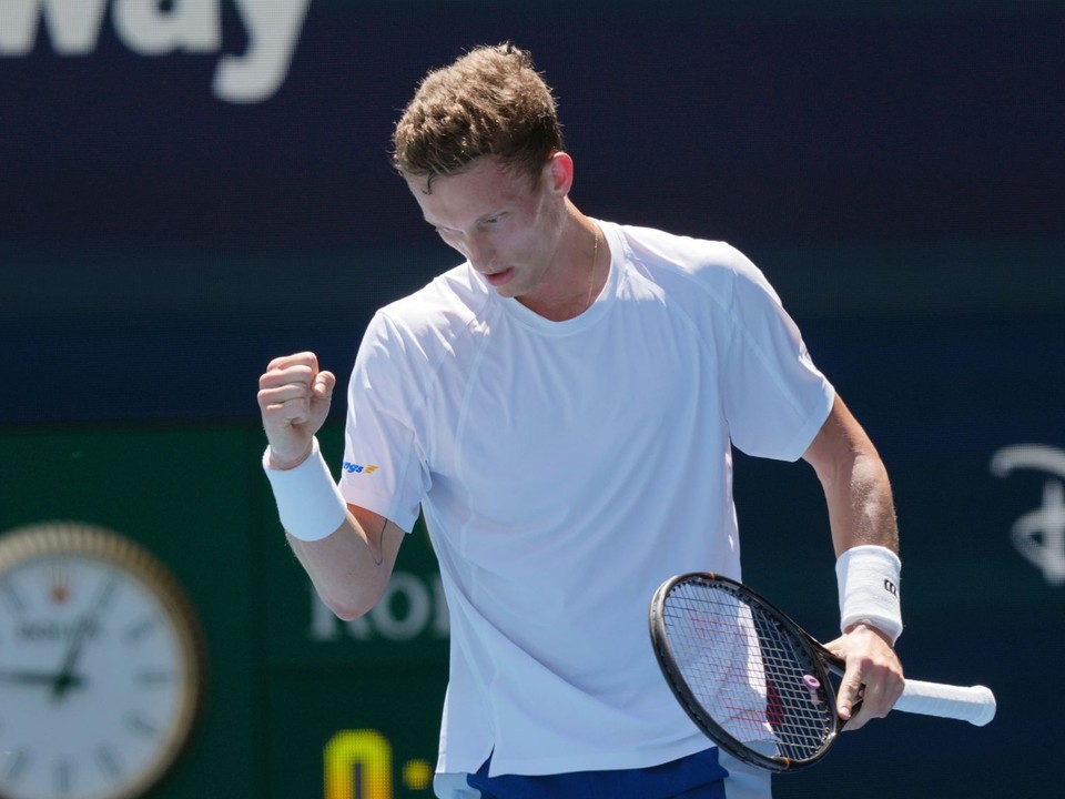 Český tenista Jiří Lehečka.