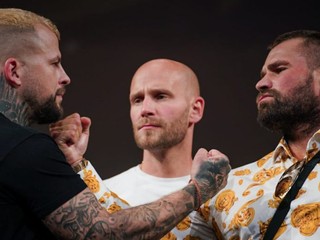 Raper Otakar "Marpo" Peřina a zápasník MMA Karlos Vémola.