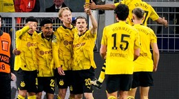 Radosť hráčov Dortmundu. 