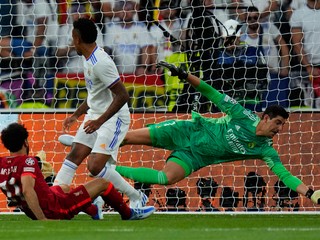 Thibaut Courtois vo finále Ligy majstrov: Liverpool - Real Madrid.