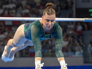 Slovenská reprezentantka v gymnastike Barbora Mokošová.
