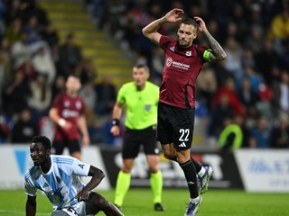 Lukáš Haraslín v zápase FC Riga - Sparta Praha