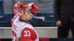 Július Hudáček v drese tímu KHL Spartak Moskva.