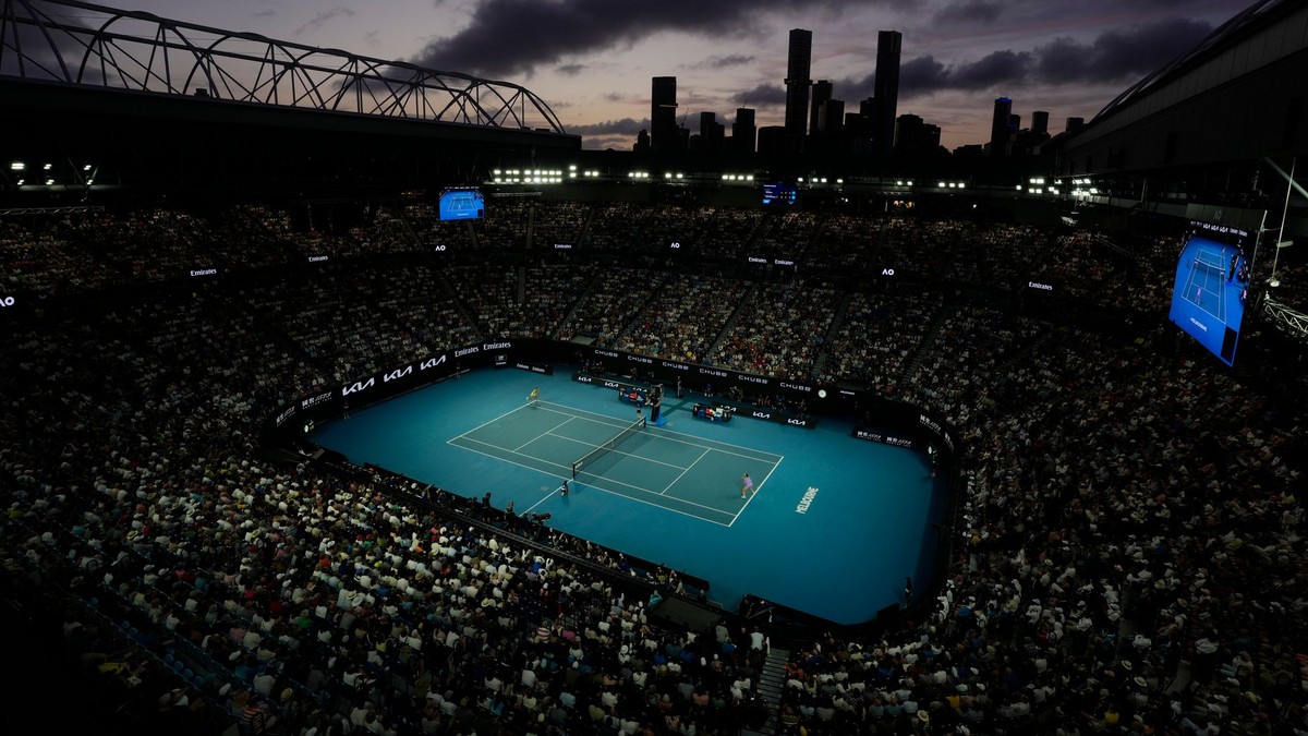 Rod Laver Arána počas grandslamu Australian Open v Melbourne v Austrálii.