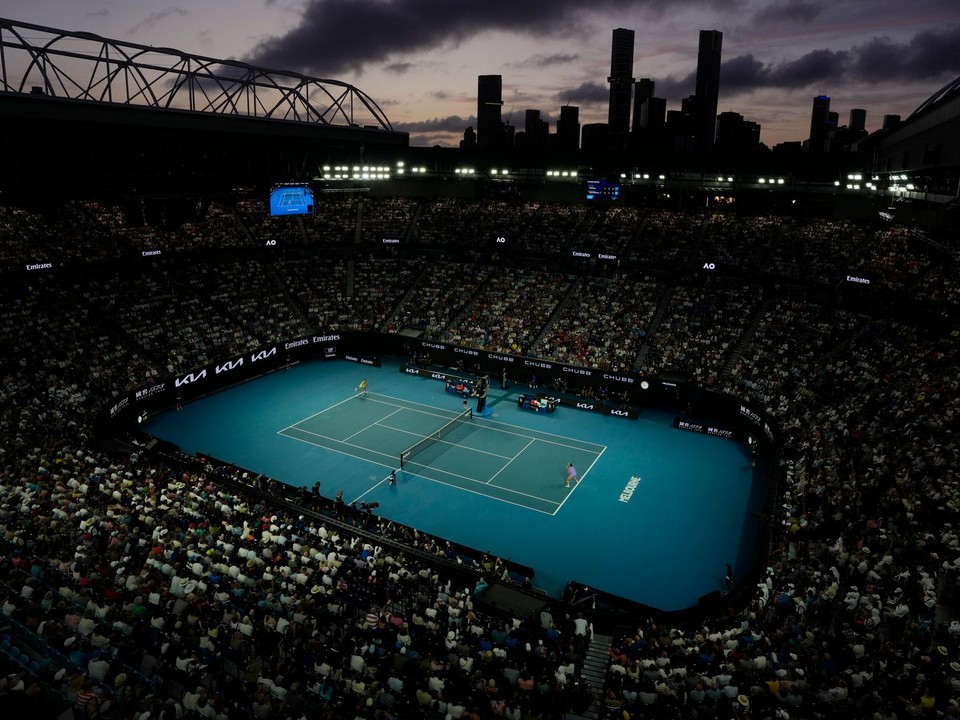 Rod Laver Arána počas grandslamu Australian Open v Melbourne v Austrálii.