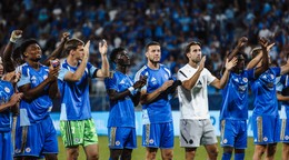 Záber zo zápasu ŠK Slovan Bratislava - AIF Mjällby v odvete 3. predkola Ligy majstrov