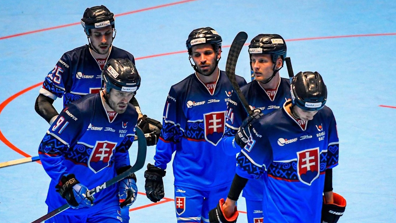 Hokejbalisti Slovenska počas MS 2026.