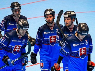 Hokejbalisti Slovenska počas MS 2026.