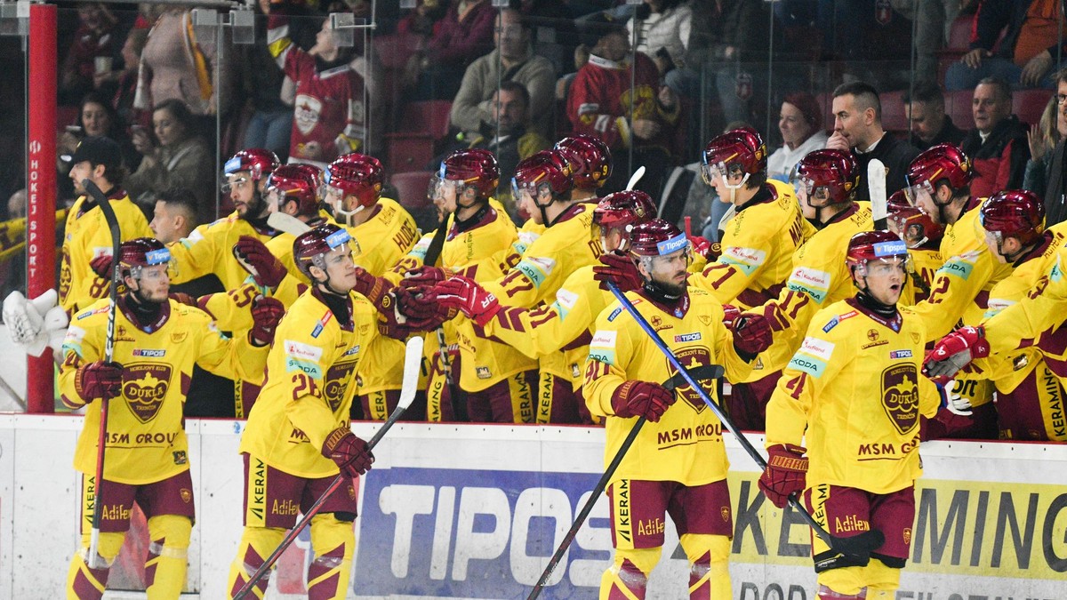 Hokejisti Dukly Trenčín.