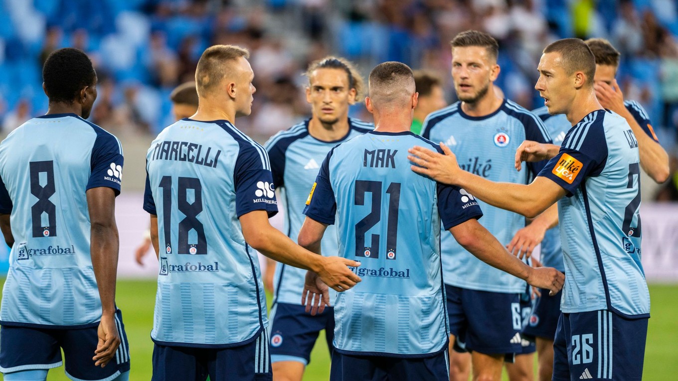 Futbalisti ŠK Slovan Bratislava.