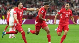 Hráči Švajčiarska sa tešia z gólu v zápase s Alžírskom na MS vo futbale 2026