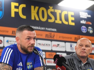Kapitán FC Košice Erik Pačinda (vľavo) a hlavný tréner Anton Šoltis.