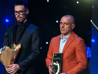 Marek Hamšík a tréner slovenskej futbalovej reprezentácie Francesco Calzona.