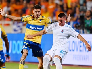 Róbert Mak v odvetnom zápase APOEL Nikózia - Slovan Bratislava.