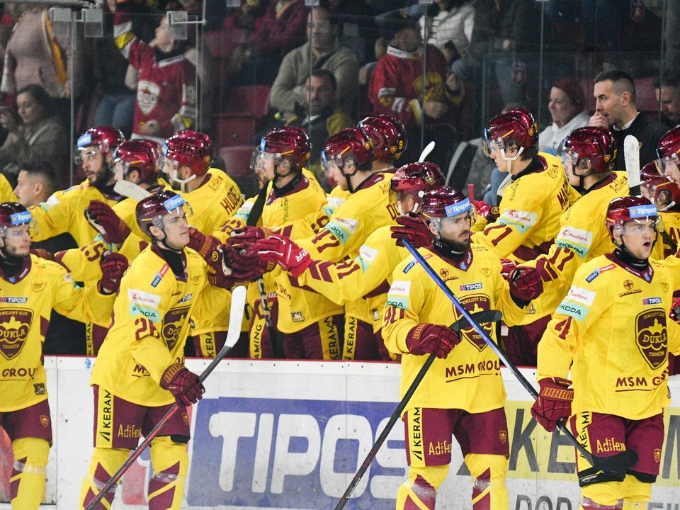 Hokejisti Dukly Trenčín.