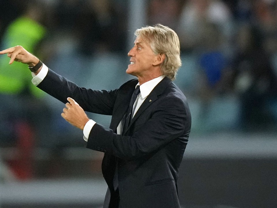 Tréner talianskej futbalovej reprezentácie Roberto Mancini.