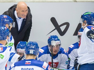 Slovenskí hokejisti počas prípravy na MS v hokeji 2022.