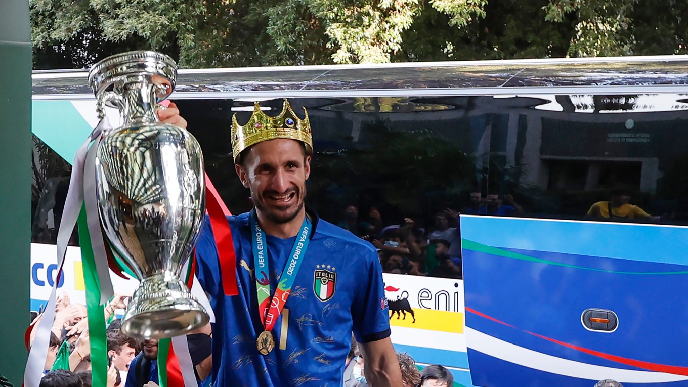 Kapitán talianskej futbalovej reprezentácie Giorgio Chiellini.