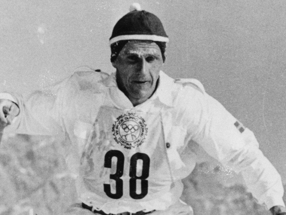 Sixten Jernberg na ZOH 1956 v Cortine v behu na 50 km.