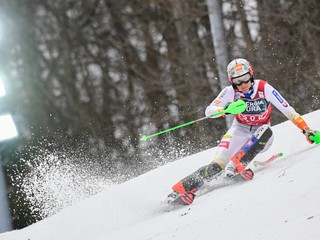 Petra Vlhová v prvom kole slalomu žien Svetového pohára v Záhrebe 4. januára 2022.