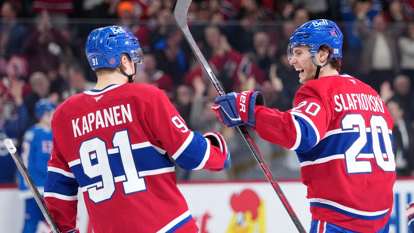 Oliver Kapanen a Juraj Slafkovský.