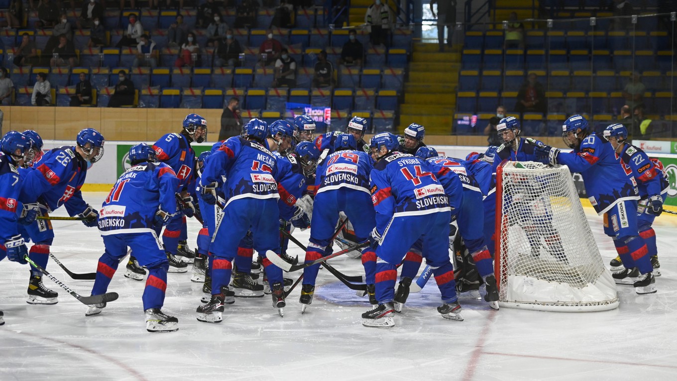 Slovenskí hokejisti na turnaji Hlinka Gretzky Cup. 