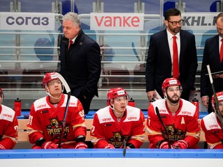 Hráči tímu Červená hviezda Kunlun v KHL.