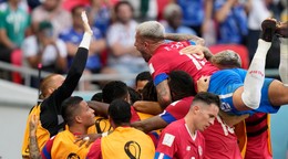 Ilustračná fotografia- Radosť futbalistov Kostariky na MS vo futbale 2022.